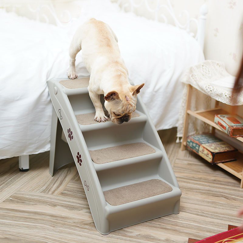 折り畳み式 4階 ペット用階段 ペット用ステップ  犬用踏み台 猫 小型犬 老犬介護 怪我防止 滑り止め 丸洗い ハイベッド ソファ 安全 耐久性  車用3色